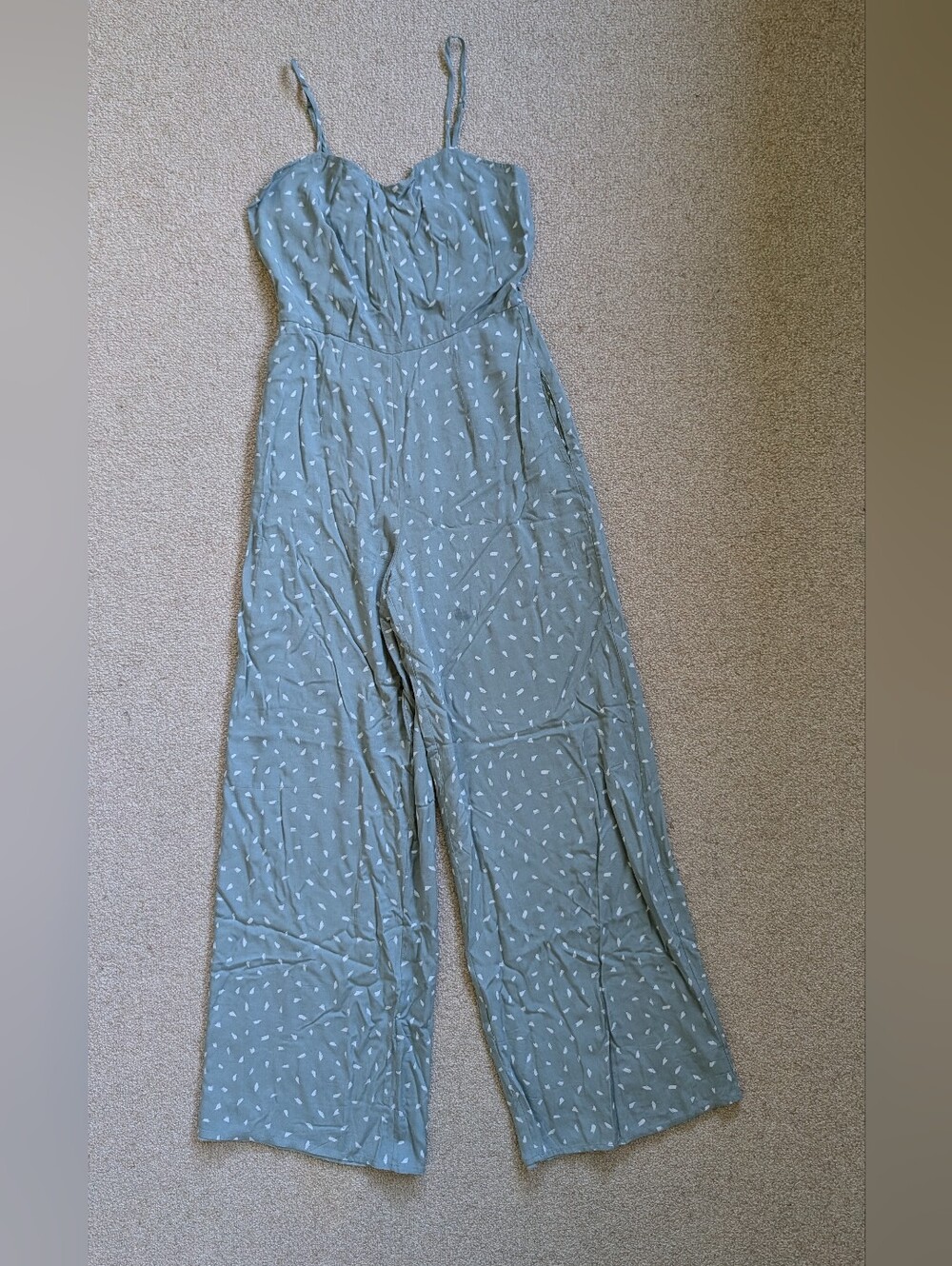 Lulus Sage Green Wide Leg Jumpsuit Small